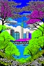 Placeholder: tokyo in spring in the style of Hiroshi Nagai