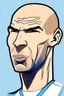 Placeholder: Zinedine Zidane French football player cartoon 2d