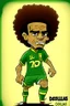 Placeholder: Douglas Louise Brazilian football player cartoon 2d