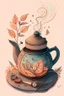 Placeholder: Cozy vibes drawing art tea pot