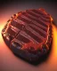 Placeholder: Ribeye. Realistic photo. HD. Glowing. 3d style