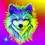 Placeholder: A magical sparkle wolf good logo