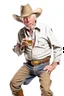 Placeholder: Bare drunk old cowboy in pants