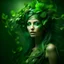 Placeholder: mystical powerful greenish botanical woman