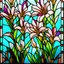 Placeholder: Stained glass Easter lilys