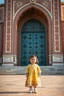 Placeholder: a little girl that is standing in front of a building, a picture, arabesque, !8k!, kazakh, insanely cute, amazing cgi, kurdistan, adorable outfit, a still of a happy, so cute
