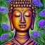 Placeholder: high-quality, fine-detail melted crayon drawing of buddha statue with flowers, artwork, 8k, intricate, detailed, illustration, brian froud, howard lyon, george grie, ben goossens, anna dittman, jeffrey robert, don marco