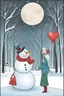 Placeholder: Snowman and Snowwoman in love