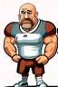 Placeholder: Bill Goldberg American football player ,cartoon 2d