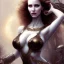 Placeholder: woman, mix christina hendricks daddario eva green bodybuilder by gerald brom luis royo