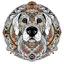 Placeholder: Funny dog mandala Lover white background