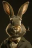 Placeholder: Portrait of a humanoid rabbit with a cigar in his mouth
