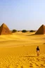 Placeholder: Sudan, small pyramids, tourists