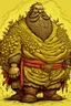 Placeholder: Fantasy art: a huge man. On this man was a huge mantle made of thick linen, and he girded himself with a belt of five fathoms. His head is super big, and his beard is like a stack of corn silk.