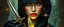 Placeholder: oil paint and airbrush, upper body portrait of clever crow vintage mustache cloaked assassin thief quickling juggler weird pretty woman with Damascus steel sacrificial dagger in then elven magical green city of Forgotten Realms, myth drannor