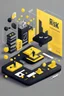 Placeholder: Risk Management and Advanced Concepts, flat, black and yellow