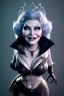 Placeholder: Mae West as evil queen in black leather, leather, busty, cleavage, angry, stern look. character design by cory loftis, fenghua zhong, ryohei hase, ismail inceoglu and ruan jia. unreal engine 5, artistic lighting, highly detailed, photorealistic, fantasy