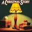 Placeholder: Modern movie poster of "A Christmas Story" by John Alvin, gaudy desk lamp which the lamp stem looks like a women's leg with fishnet stocking, movie poster, colorful movie still, 1940's aesthetic