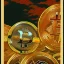 Placeholder: Ukiyo-e styled art bitcoin sign