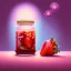 Placeholder: pixar style, realistic painting of a jar full with strawberry jam, beautiful woman and kitchen in the background volumetric pink sky environment and background, volumetric lighting, dramatic lighting, detailed digital painting, extreme dense and fine, anime, ornate, colour-washed colors, elegant, small minutiae, tiny features, particulars, centered, smooth, sharp focus, renderman gofur render, 8k, uhd, detailed eyes, realistic shaded volumetric lighting, caustics, backlight