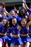 Placeholder: cheerleating team in purple