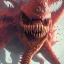 Placeholder: Monster, tentacles, red, huge, horror, teeth, a lot of eyes, masterpiece, expert, 8K, hyperrealism, sharp focus, cinematic lighting, blood, gore