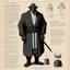 Placeholder: monster concept sheet with AD&D statistics and characteristics [art by David Hockney] Gangster-turned-Monk
