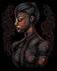 Placeholder: Scary Mannequin tattoo design, traditional tattoo style, t-shirt design, fantasy art, digital painting, clean dark background, 8K