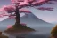 Placeholder: Japanese Fuji Mountain, concept art, smooth, extremely sharp detail, finely tuned detail, ultra high definition, 8 k, unreal engine 5, ultra sharp focus, illustration, magic ambient, cherry blossom trees , bonsai .