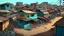 Placeholder: Picture of a informal settlements in Lagos in a cartoon style