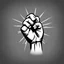 Placeholder: clipart of a fist raised in rebellion