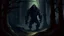 Placeholder: Dark Woods, Dark Forest, horror, Realistic Art, Giant monster's Shadows
