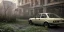 Placeholder: an abandoned 1990 bmw 2-door 4k,overgrown by nature with large ,ultra realistic,concept, 4k ,on street, parked in crowded city winter,8k resolution, high-quality, fine-detail