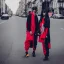 Placeholder: photo of a couple wearing high fashion clothes, balenciaga, Photorealistic photography, colorful, high contrast, future city, street, fashion photography, high resolution, 8k, moody, hard light, gen z, wide angle lens