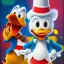 Placeholder: Mystery Donald duck, Ambiance dramatique, hyperrealisme, 8k, high quality, lot of details, fit within portrait