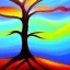 Placeholder: landscape tree painting abstract