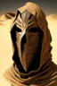 Placeholder: wizard mask light brown hood desert armor