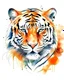 Placeholder: tiger head watercolor illustration style