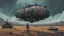 Placeholder: Science fiction painting, Denis Sarazhin Simon Stålenhag, Goro Fujita Nicolas Bruno, sinister skies, harsh survivalism, Peter Sallesen, Hamish Frater, ominous vibes