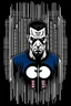 Placeholder: punisher sku;; steve jobs in the style of Hiroshi Nagai