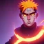 Placeholder: portrait of naruto, fire eyes, ultimate power, beast mode,cyberpunk effect,