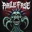 Placeholder: create an Deathcore album cover for band text "Paleface", album CURSED, color rough illustrated cover art by Wes Benscoter, , protozoan damned creature, minimalism