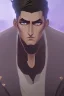 Placeholder: tall and athletic man , with a strong jawline and piercing blue eyes, hair deep brown hair , with only a hint of grey at the temples