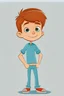 Placeholder: young boy cartoon character design with white background