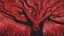 Placeholder: red tree, highly detailed, beautiful desktop wallpaper, comic style, many human faces on tree