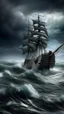 Placeholder: Mourning in dephts of ocean with a sailing ship in a storm
