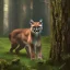 Placeholder: wild cougar in the forest