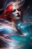 Placeholder: A woman, abstract image showing her chaotic life, chaos, stormy, 8k, exceptional beauty, mysterious, abstract conceptional art