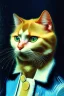 Placeholder: Portrait of a cat by Van Gogh