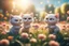 Placeholder: cute chibi angry cats fighting on a flowerfield in sunshine, ethereal, cinematic postprocessing, dof, bokeh Weight:1 detailed matte painting Weight:0.9